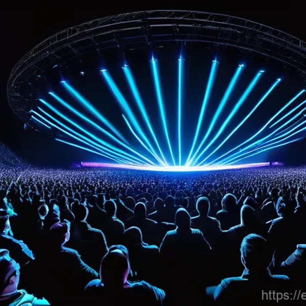 홀로그램 공연의 관객 피드백 활용 방안 - **Audience as Co-Creators: A Symphony of Light and Sound**
A vibrant, diverse crowd in a massive...