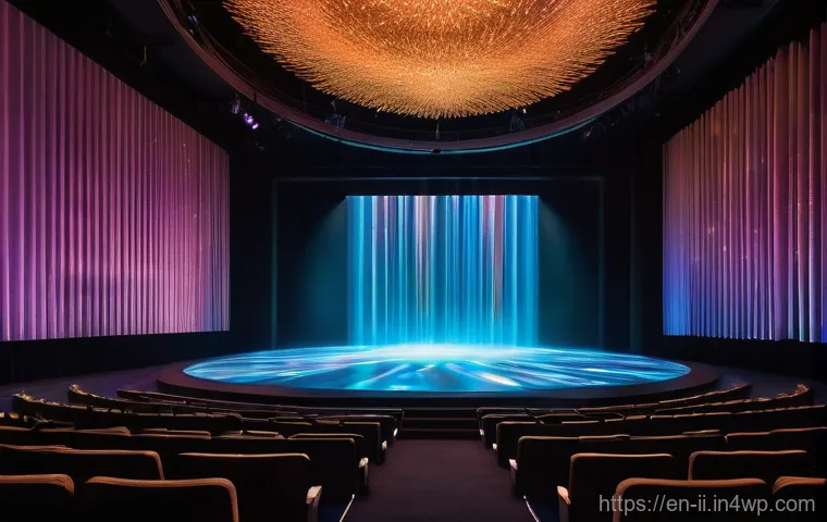 홀로그램 공연의 관객 피드백 활용 방안 - **Personalized Journey: An Intimate Holographic Encounter**
    A young adult, sitting comfortably i...